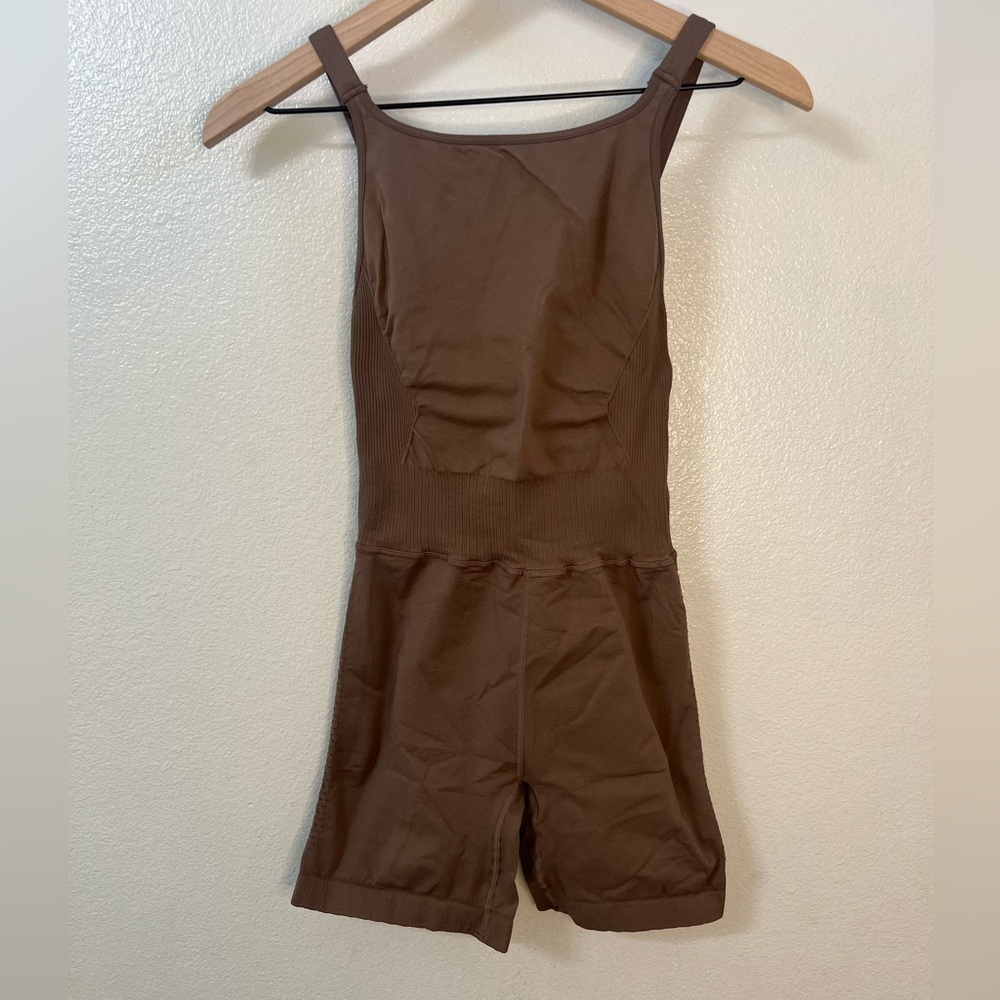 Free People Good Karma High Neck Runsie | chocolate XS/S
